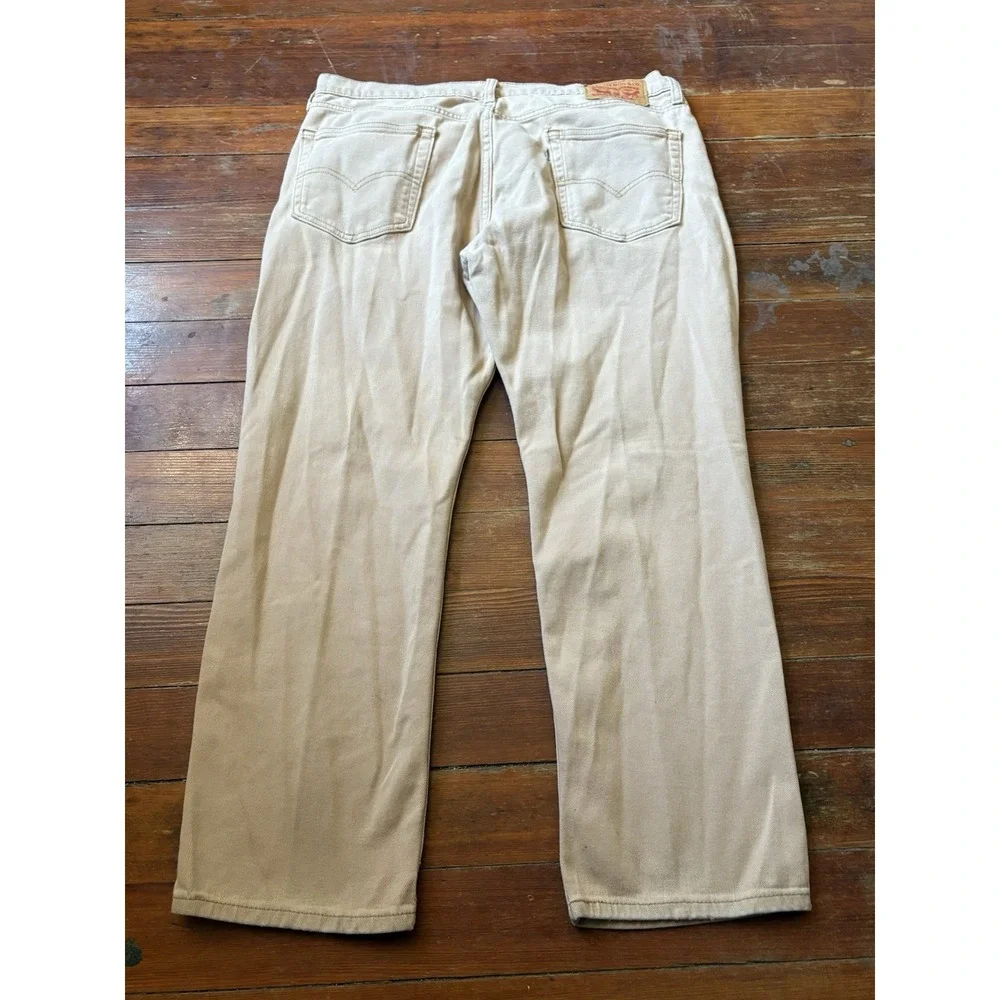 Levi's‎ Men's 514 Straight Fit Jeans Khaki 36 X 30 Beige Tan